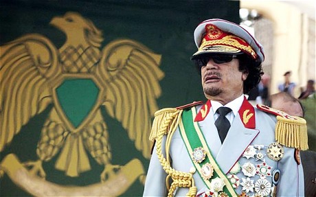 Gaddafi via telegraph co uk